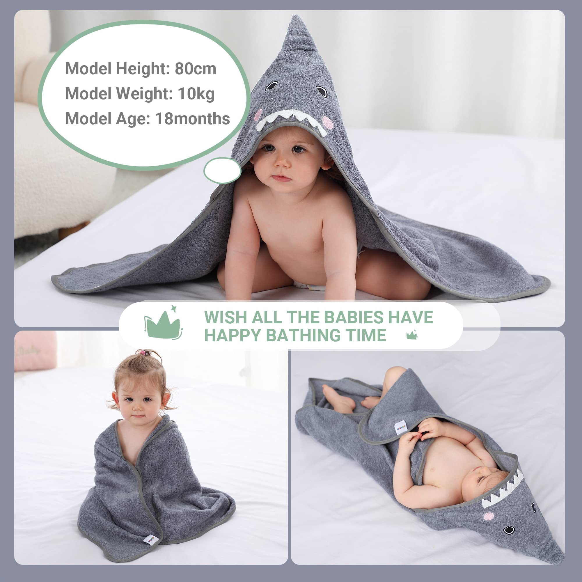 MICHLEY soft-touch bamboo towel for gentle post-bath drying.