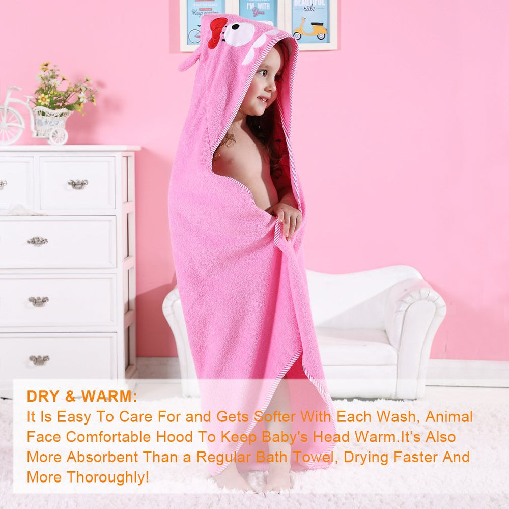 MICHLEY Post-swim towel offers quick, cozy drying for kids.
