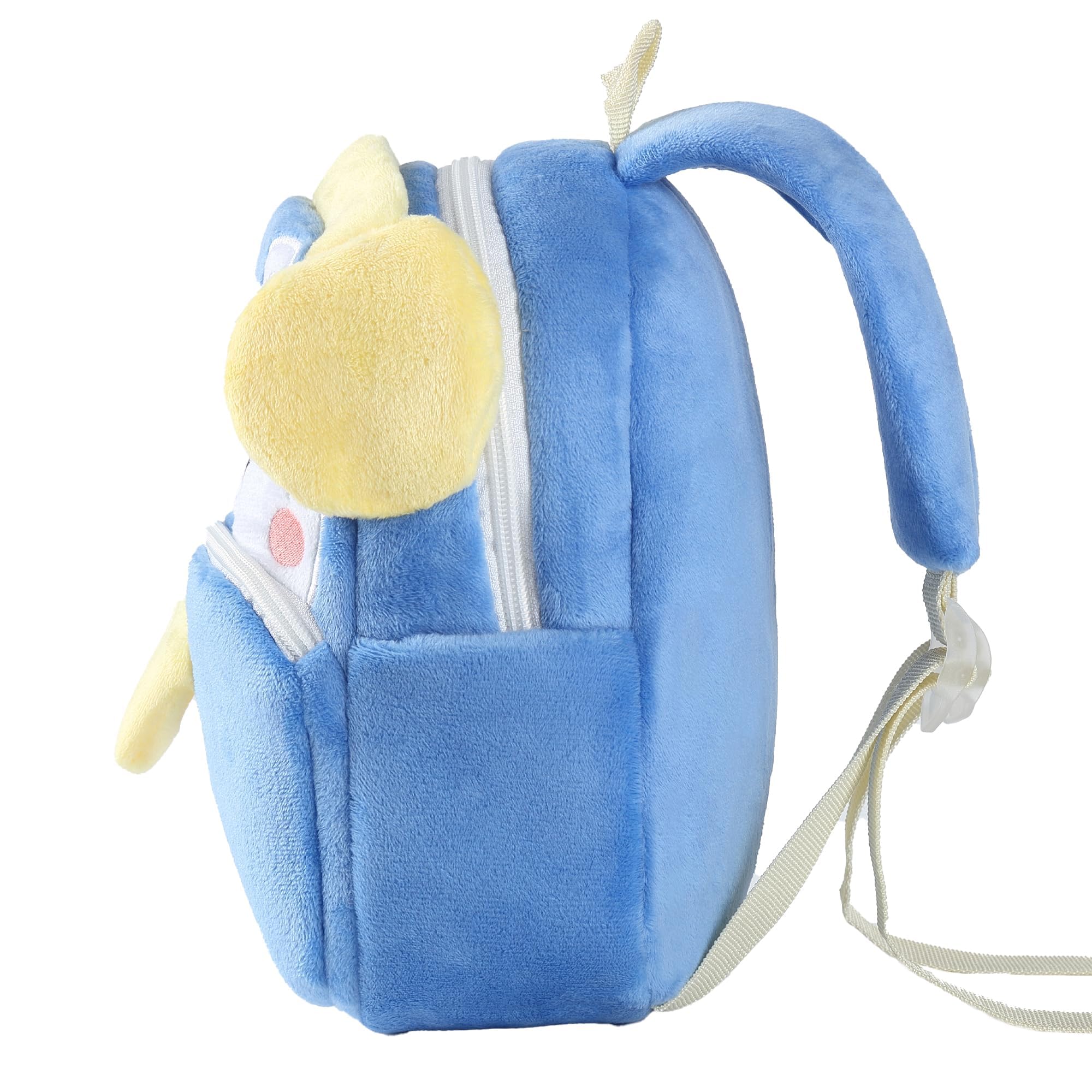 MICHLEY blue penguin backpack interior space fits diapers and toys.