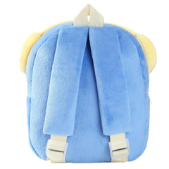 MICHLEY blue penguin backpack side profile showing compact size for toddlers.