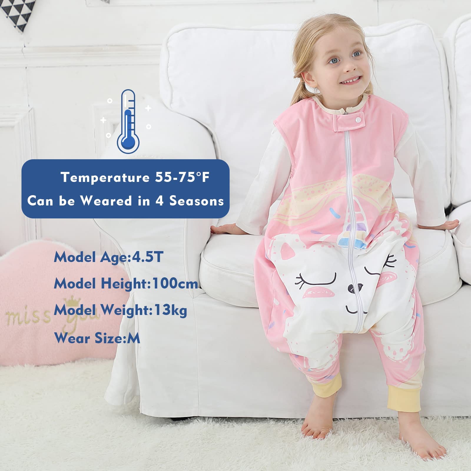 MICHLEY Breathable soft fabric gentle on sensitive skin for toddlers.