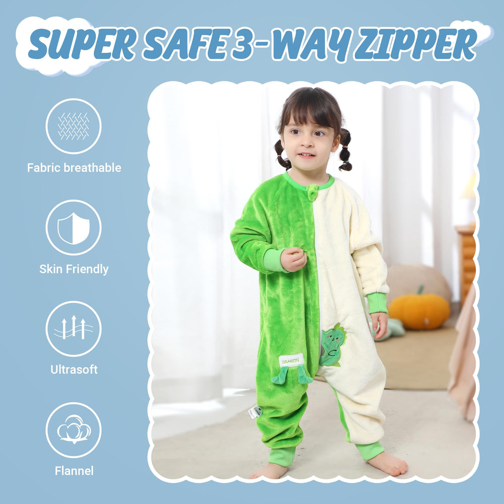 MICHLEY cartoon dinosaur design is washable and baby-friendly.