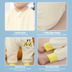 MICHLEY easy-zipper-design for quick dressing and safe, tangle-free sleep.