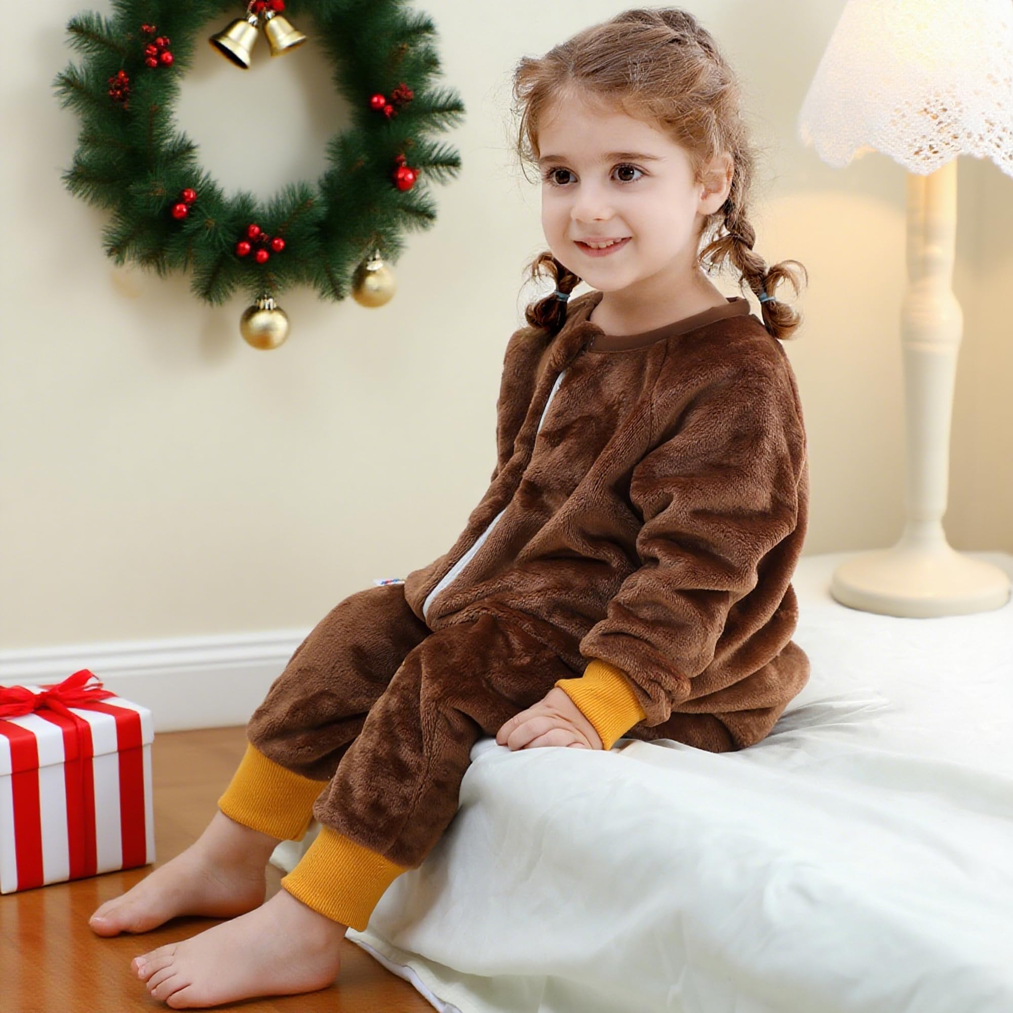 MICHLEY wearable blanket keeps little one secure at home or out.