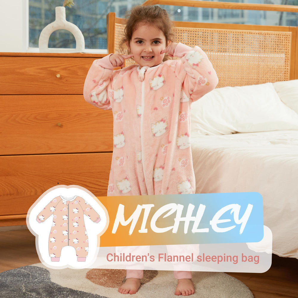 MICHLEY sleeping bag zipper detail for easy dressing and quick changes