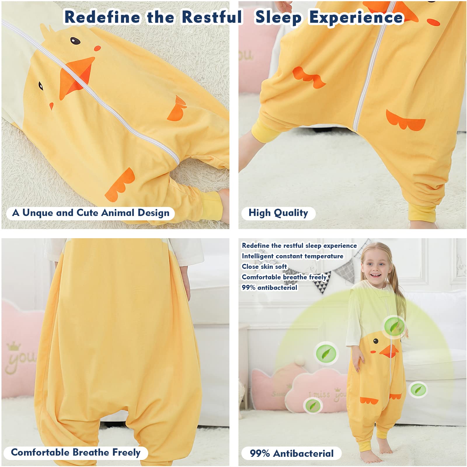 MICHLEY foot openings support movement when your little one wakes