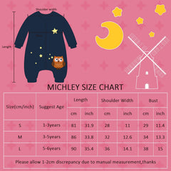 MICHLEY footed sleep sack design allows movement while staying warm.