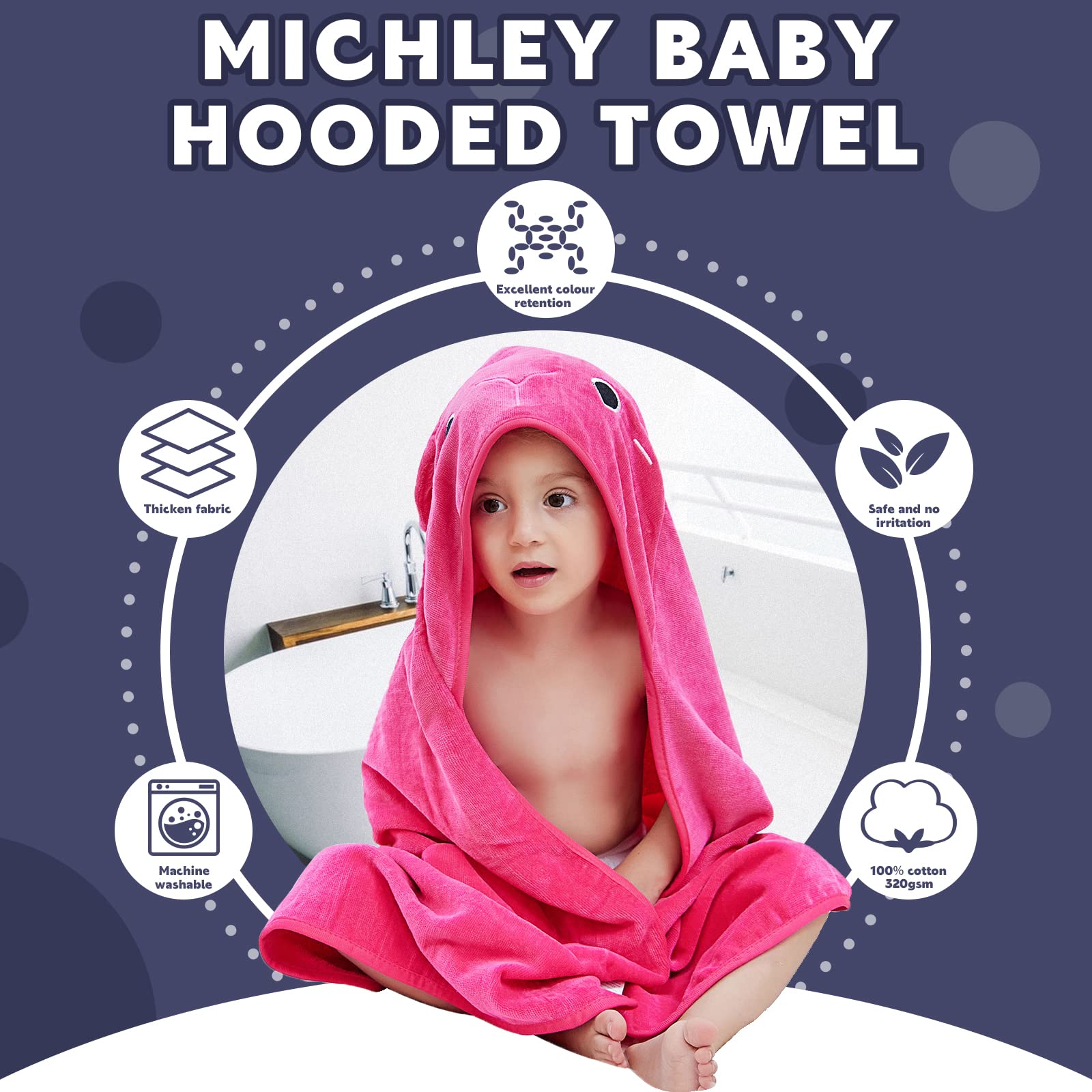 MICHLEY Gift-ready Baby Towel ideal for baby showers and new families