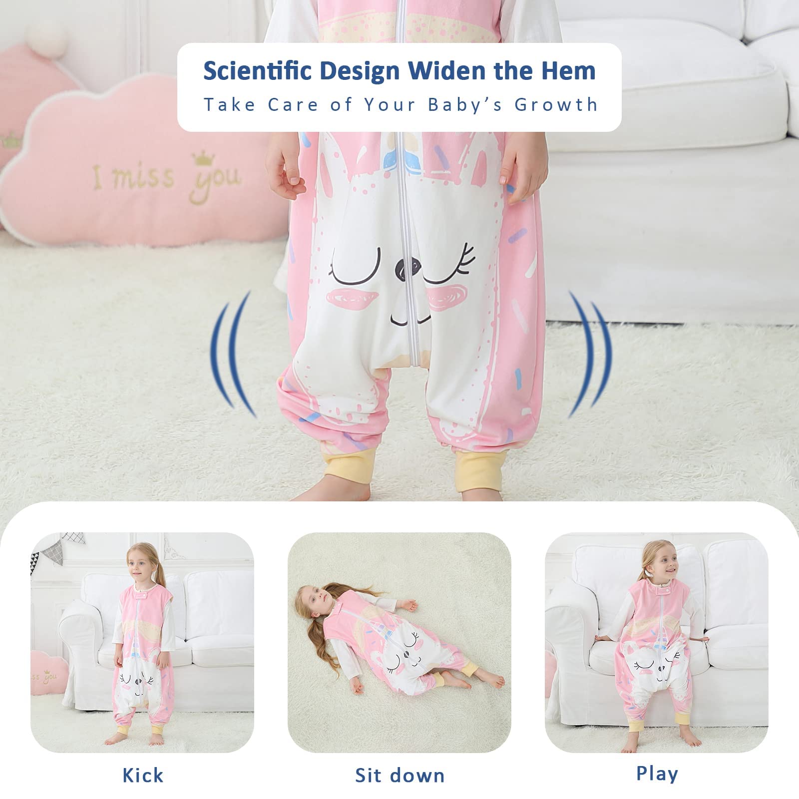 MICHLEY transition sleep sack supports growing babies from swaddle to independent sleep