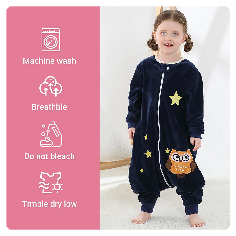 MICHLEY growth-friendly sleep bag fits as your child grows.