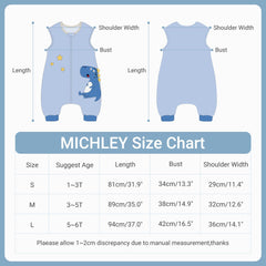 MICHLEY sleeveless top-zip design simplifies placing child inside the sleeping bag.