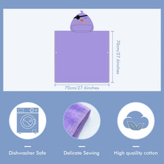 MICHLEY 27.5 inch towel offers ample wrap for toddlers after bath.