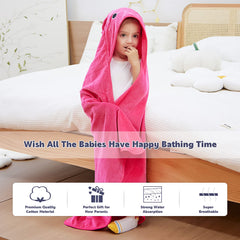 MICHLEY Large 35x35 Inch Baby Towel offering generous wrap for growth