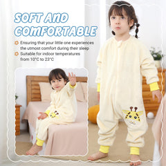 MICHLEY long sleeve wearable sleeping bag keeps little one warm while allowing natural arm movement.