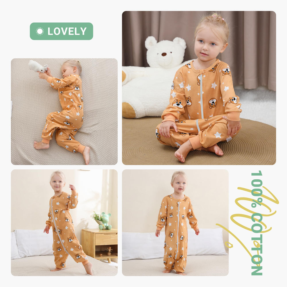 MICHLEY machine-washable cotton sleep bag highlights easy care and durability.