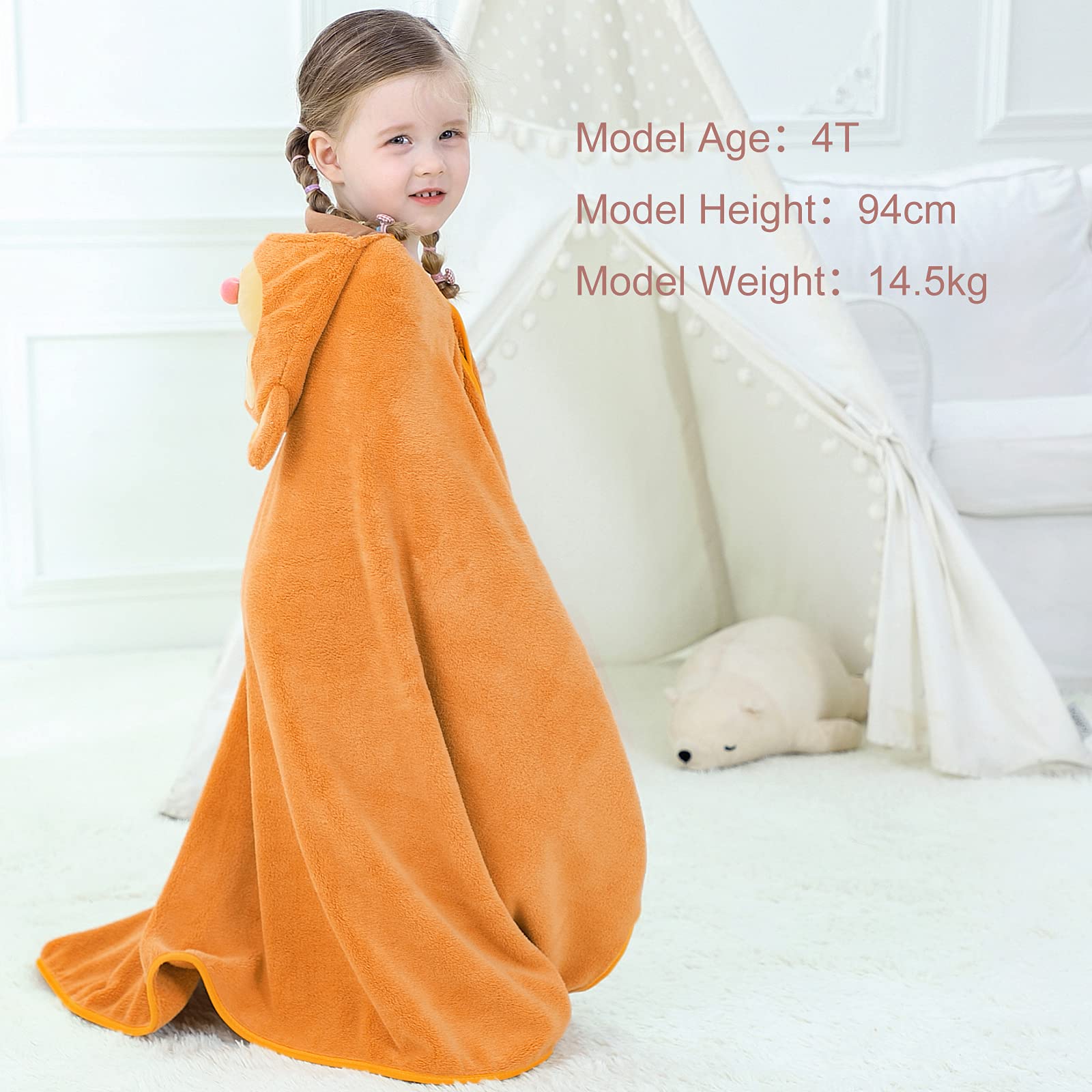 MICHLEY monkey hooded towel after-wash durability and machine-wash friendly