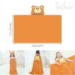 MICHLEY monkey hooded towel fabric close-up highlighting plush texture