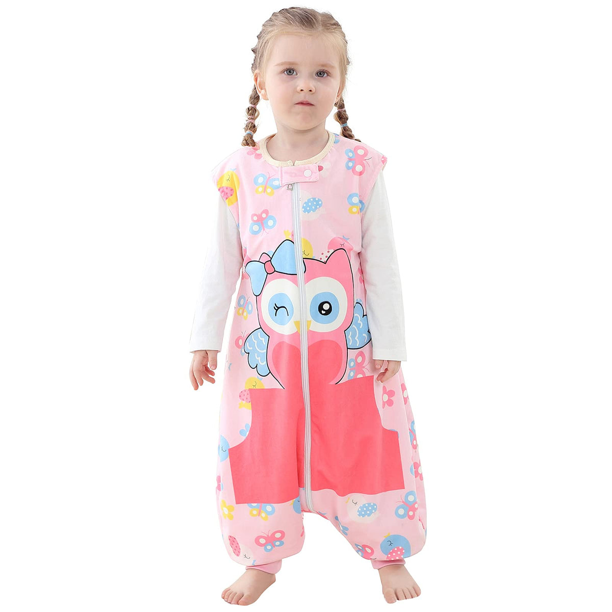 MICHLEY owl sleeping bag for babies keeps them cozy through the night.
