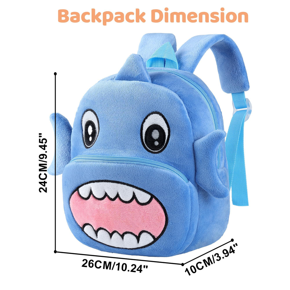 MICHLEY Shark backpack zipper detail for secure closures during routines.
