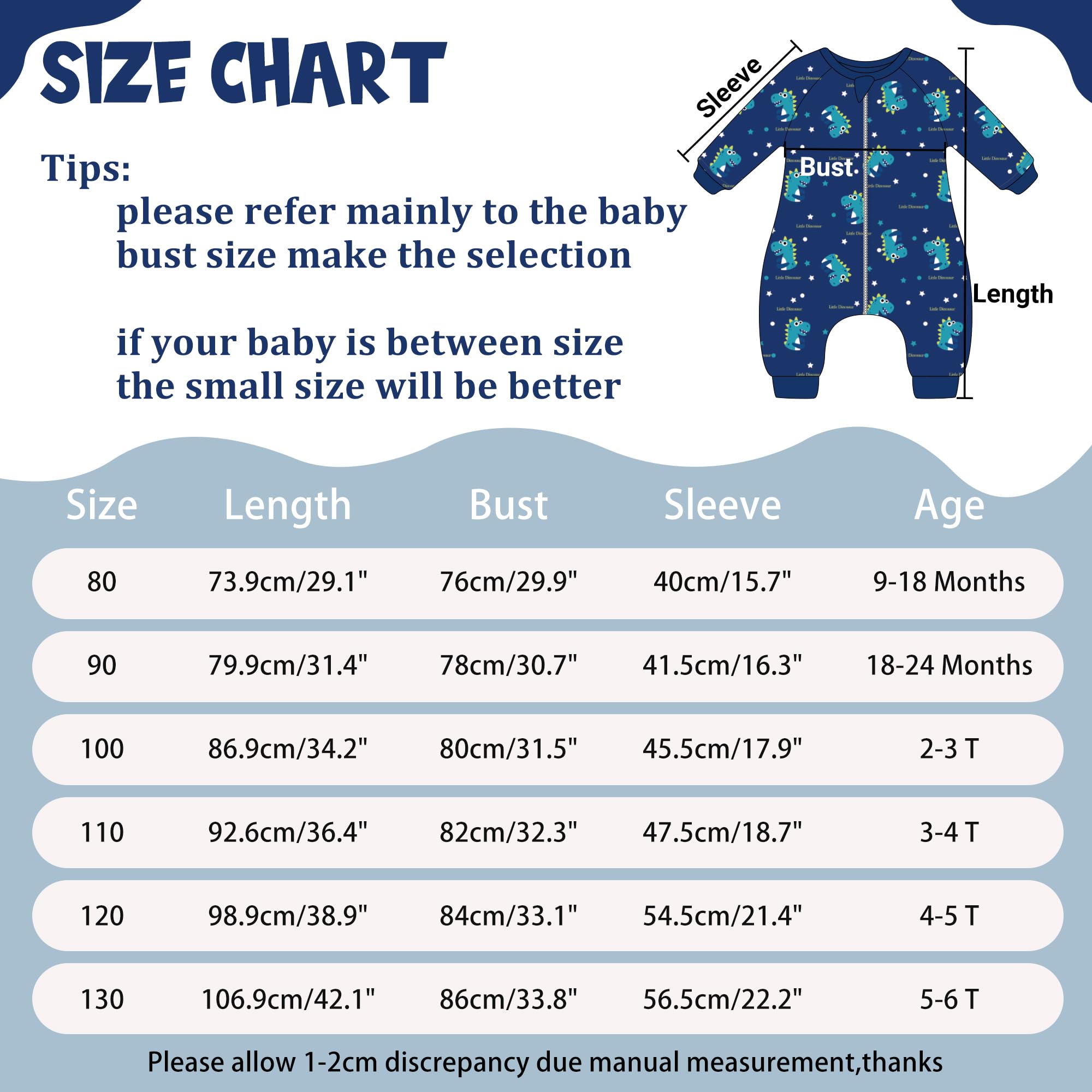 MICHLEY six-size range from 9-18 months to 5-6 years.