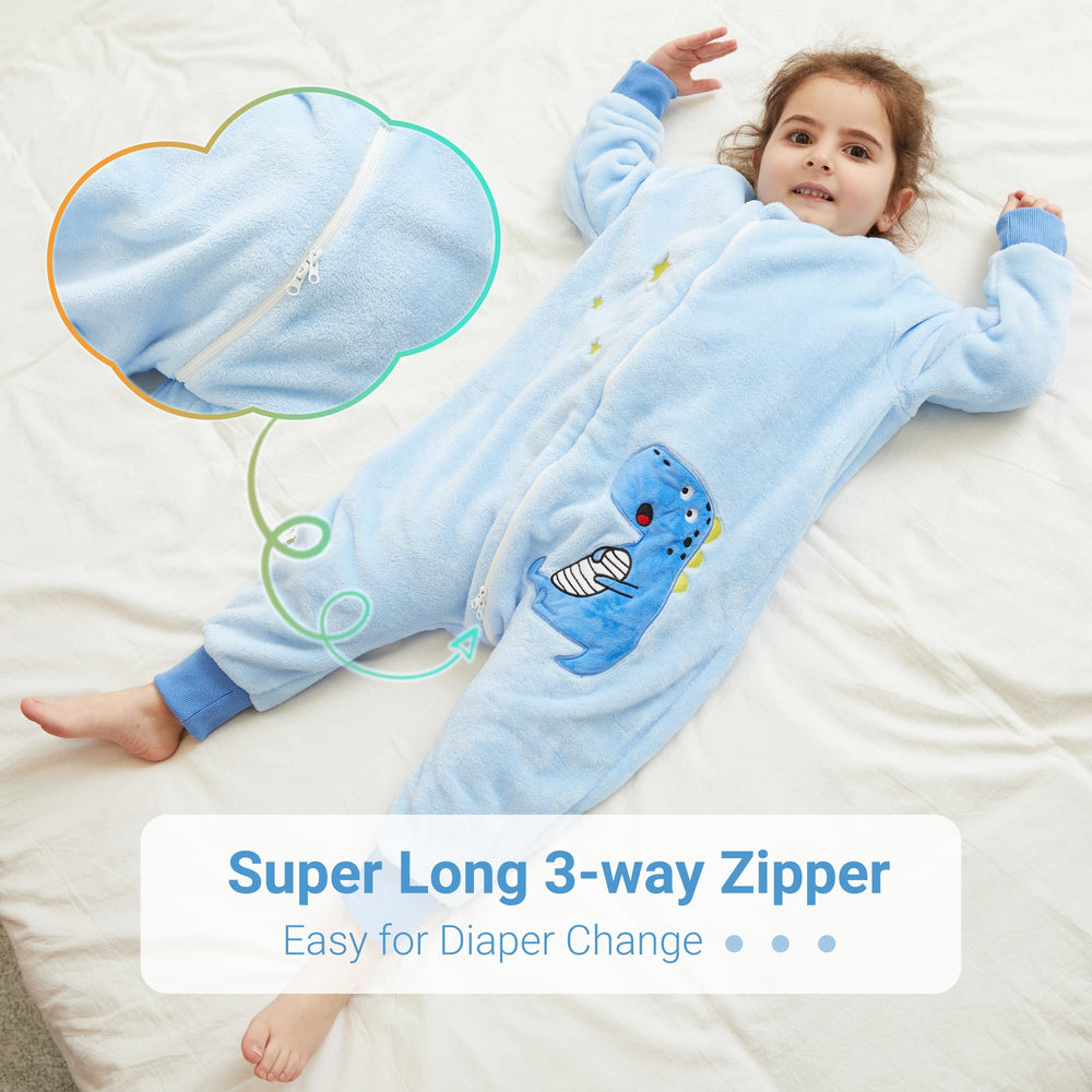 MICHLEY sleeping bag with feet opening allows easy leg movement at night.