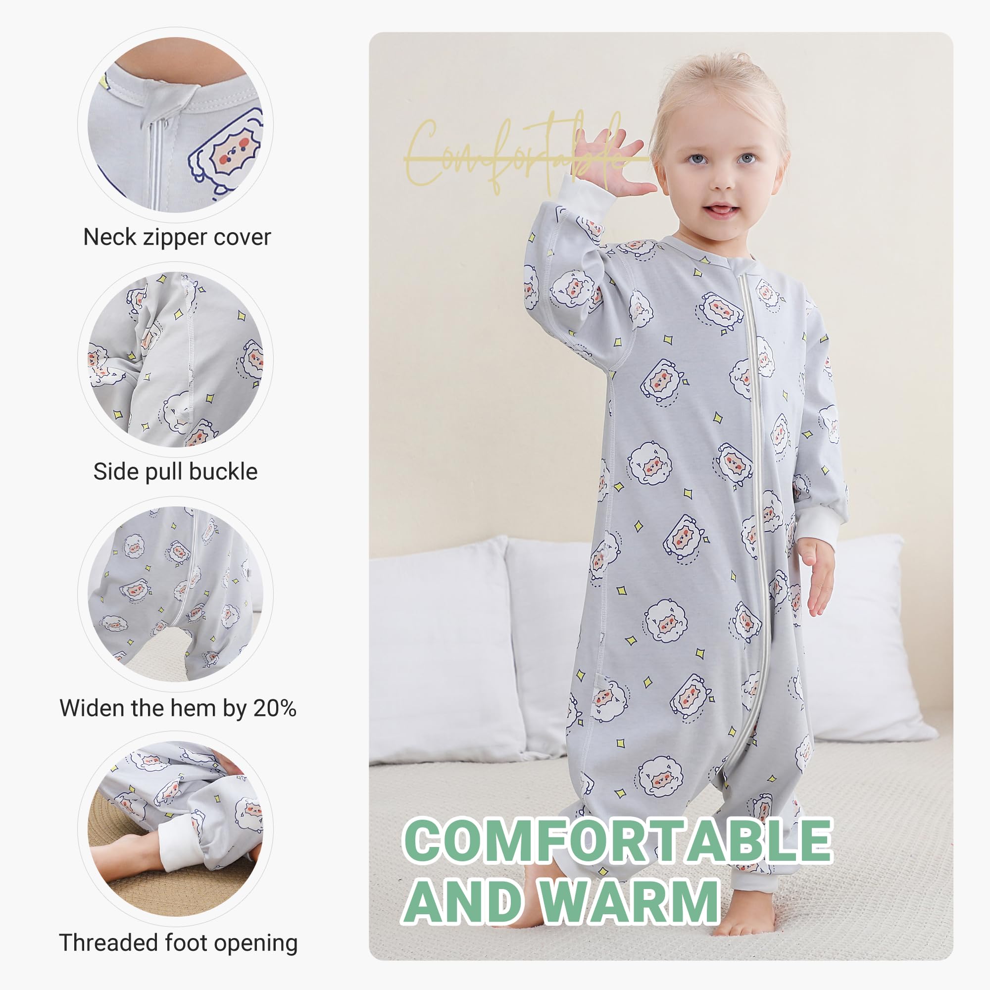 MICHLEY sleeping sack with all-season design supports warmth and airflow