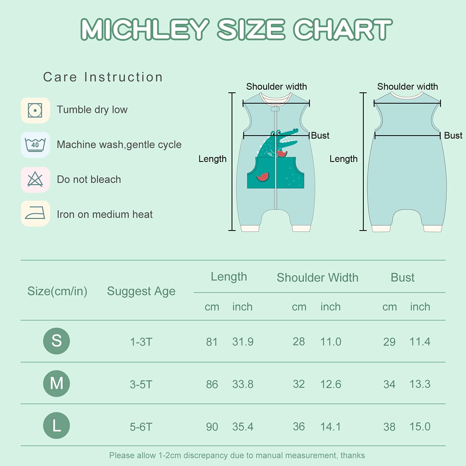 MICHLEY sleeveless design boosts breathability during sleep.