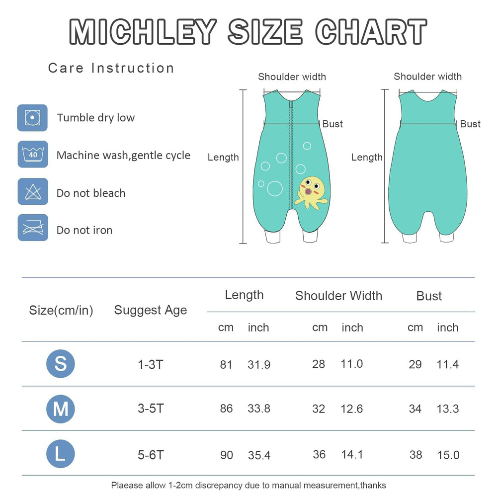 MICHLEY sleeveless wearable blanket with 2 way zipper for easy changes