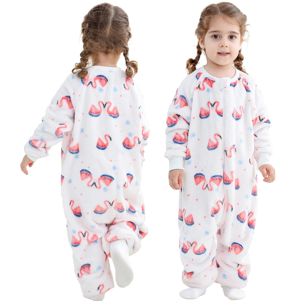 MICHLEY toddler flannel sleeping sack front view showing warmth and wearable design