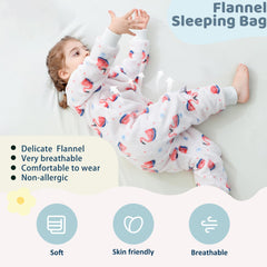 MICHLEY sleeping sack with three-way zipper helps easy diaper changes without waking baby.