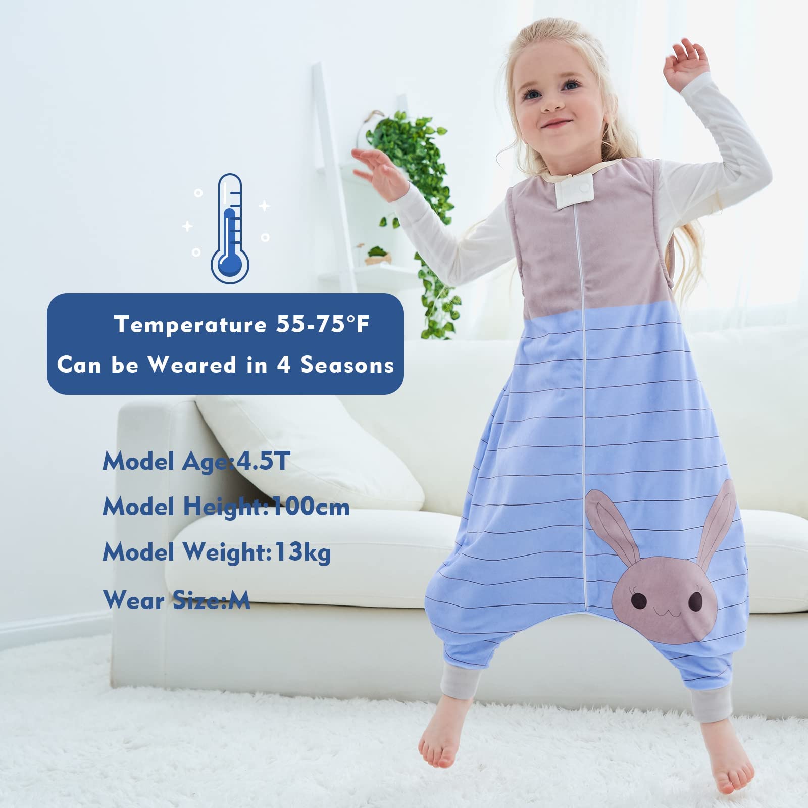 MICHLEY toddler sleeping sack sleeveless design prevents overheating