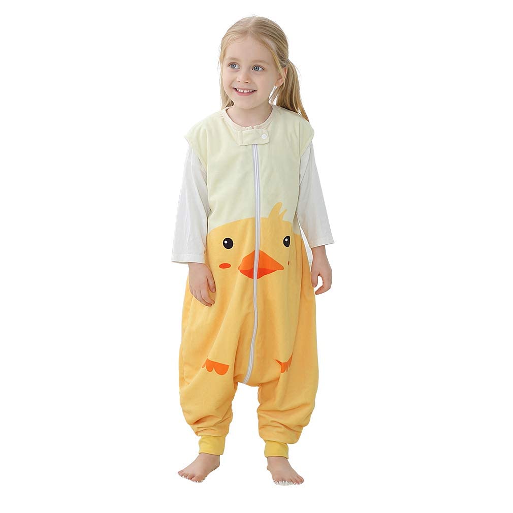 MICHLEY toddler sleeping sack with feet and foot openings for movement