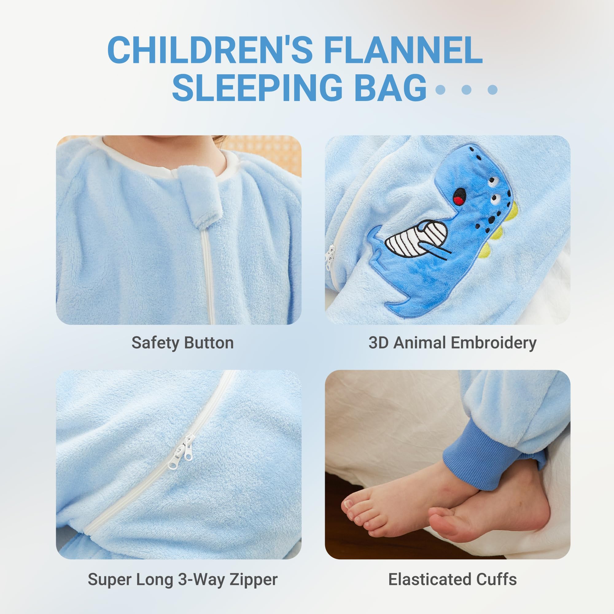 MICHLEY washable flannel baby sleeping bag remains soft after washes.