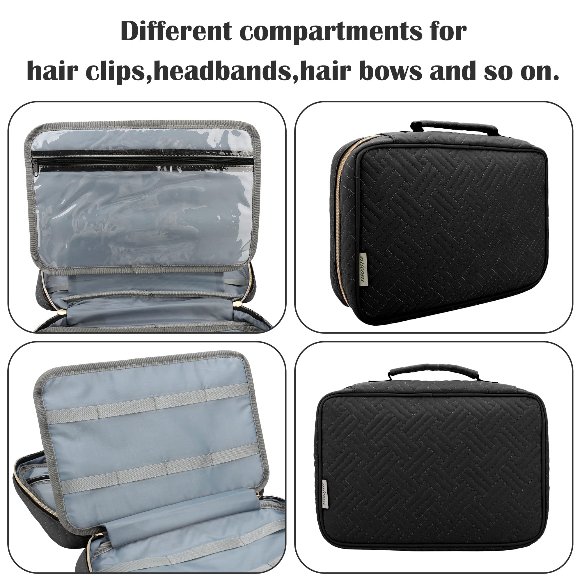 MICOM 36-ribbons-2-pockets design separates items for organized storage.