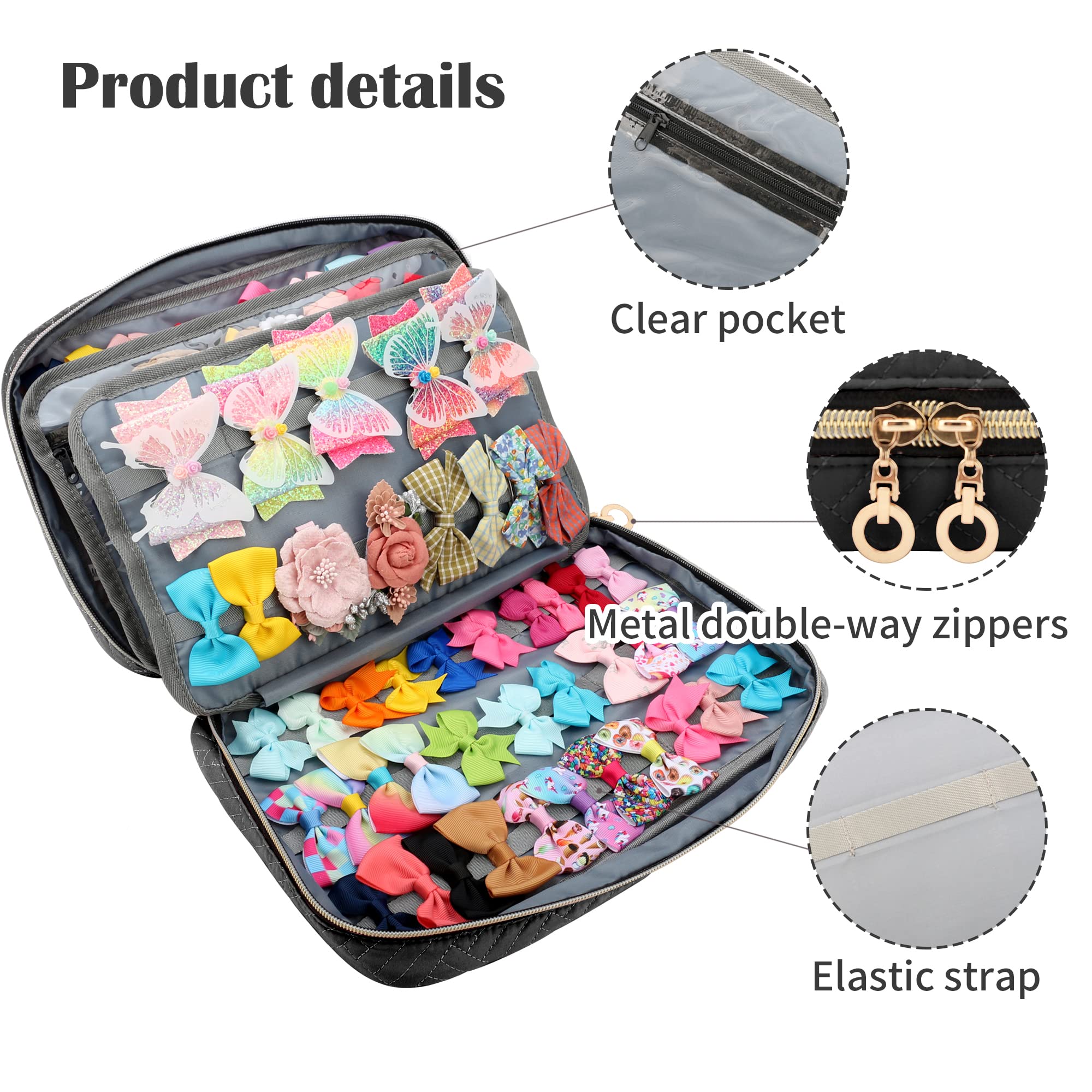 MICOM organizer-bow-headband-clips neatly displays baby hair accessories.