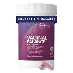 Microbiome Labs Vaginal Balance bottle with capsules for daily comfort