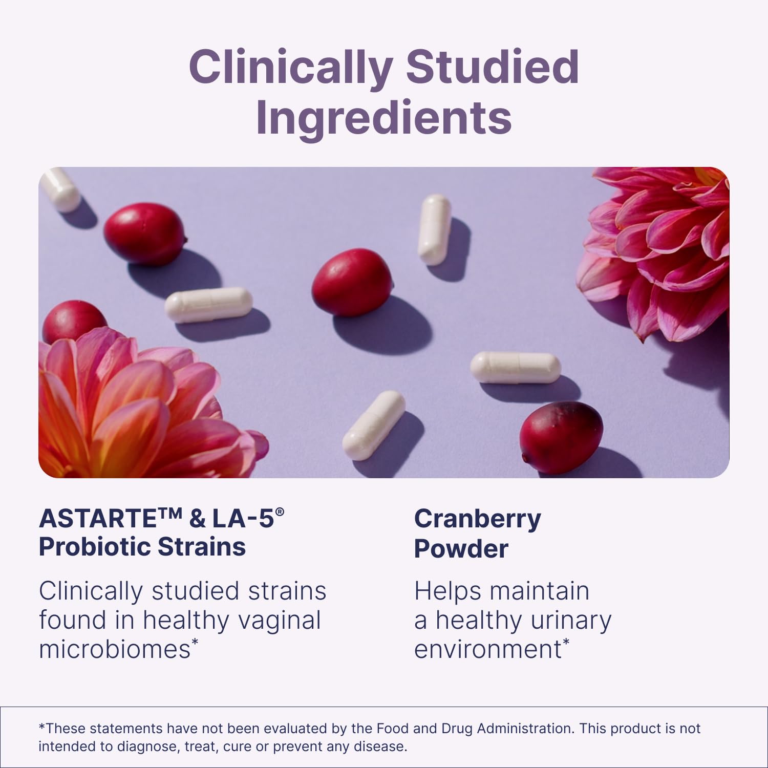 Detail of probiotic strains including Lactobacillus gasseri listed on the label