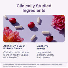 Detail of probiotic strains including Lactobacillus gasseri listed on the label