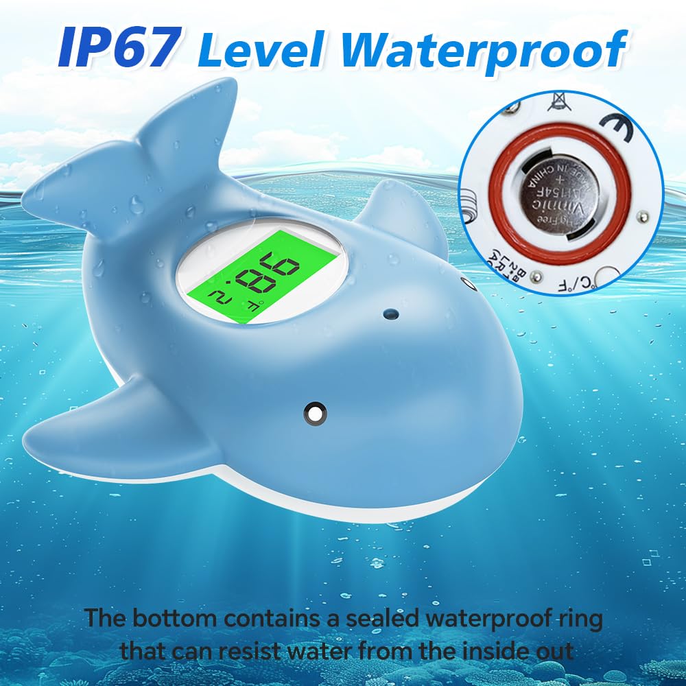 Miedecdel IP67 waterproof design handles tub and pool play safely.