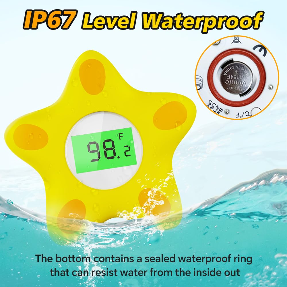 Miedecdel bath thermometer auto on/off for effortless use