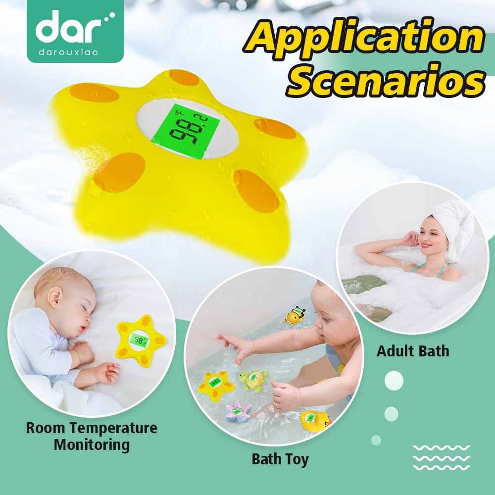 Miedecdel compact floating thermometer with smooth burr-free surface for kids