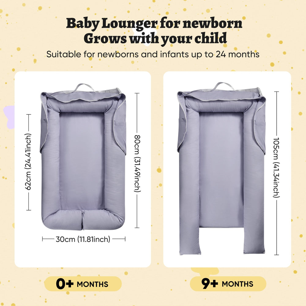 Miereirl Baby Lounger zip removable cover enables quick cleaning.