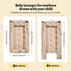 Miereirl Baby Lounger zipper closure enables quick removal and easy cleaning.
