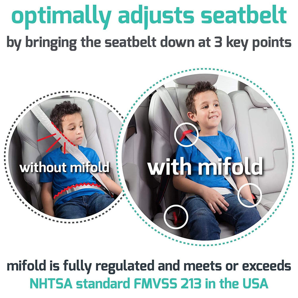 Shoulder belt guide helps align the belt safely.