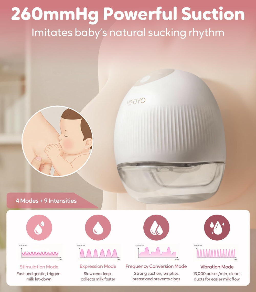 MIFOYO LED display and soft-touch controls for precise pumping.