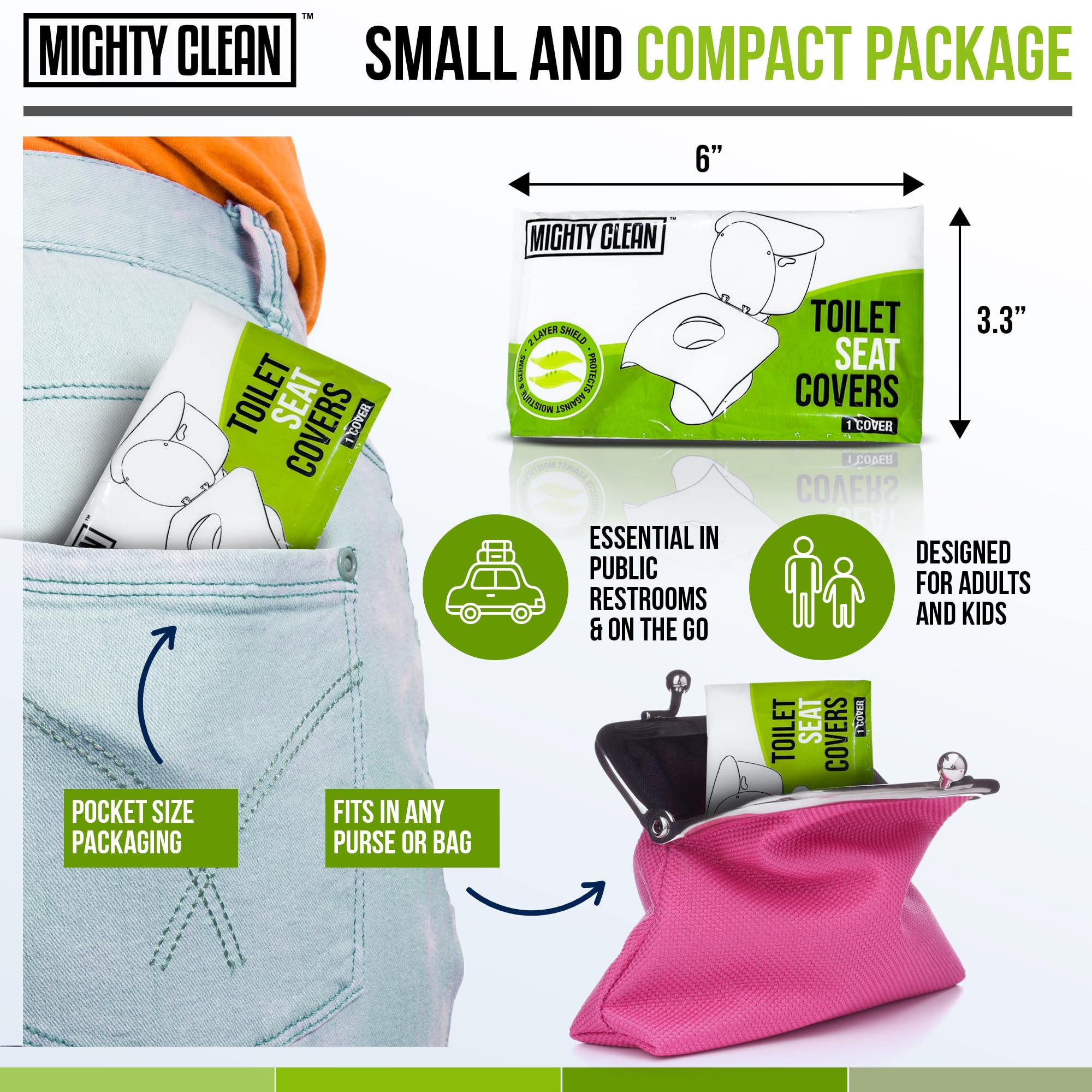 Mighty Clean pocket-size packs fit purses and carry-ons.