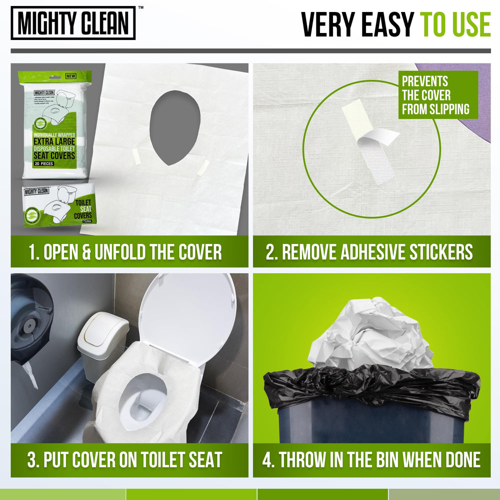 Mighty Clean XL pocket-pack packets illustrate convenient individually wrapped covers for travel.