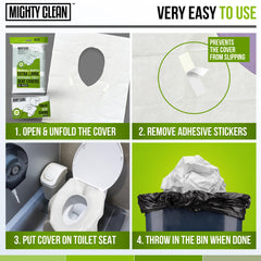 Mighty Clean XL pocket-pack packets illustrate convenient individually wrapped covers for travel.