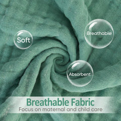 Multi use design supports burping, cloth diapering, and baby towel needs.