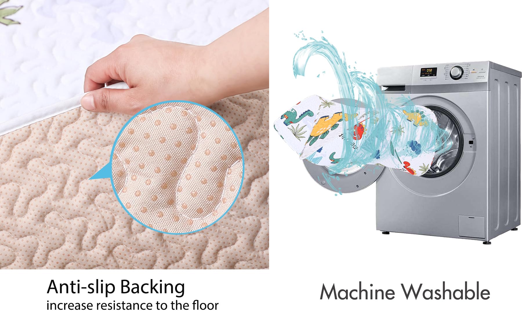 MIIMER tummy-time mat in use offering a large comfortable space